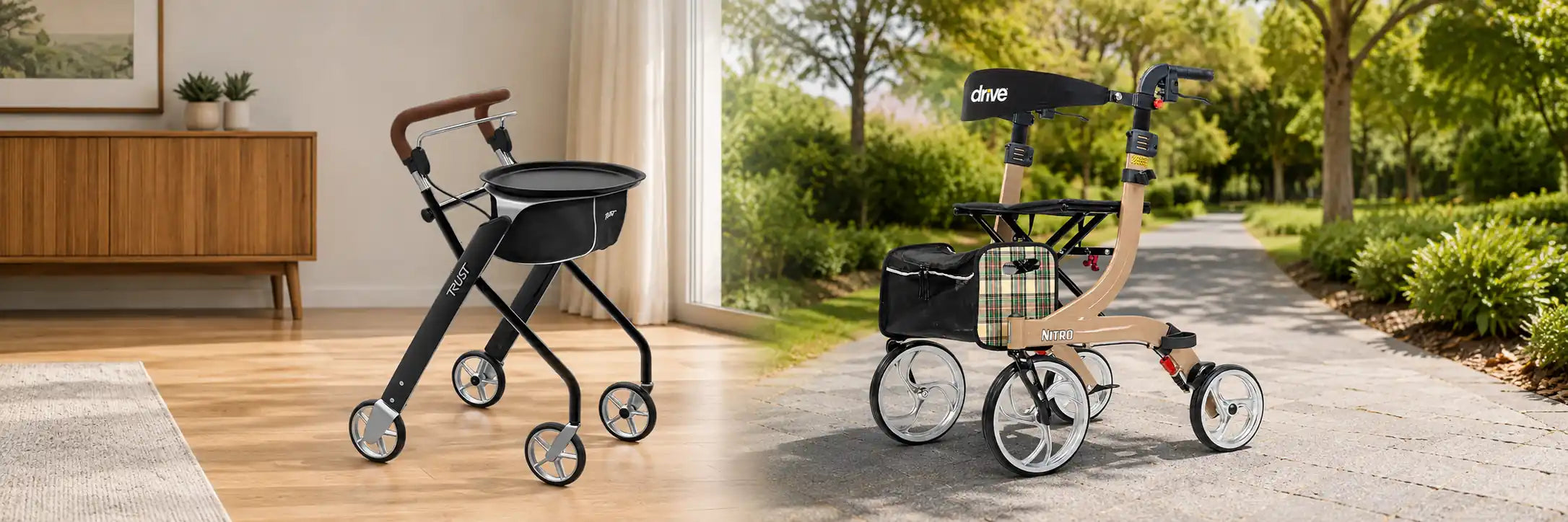 Rollator voor binnen of buiten kiezen? Dit zijn de belangrijkste verschillen