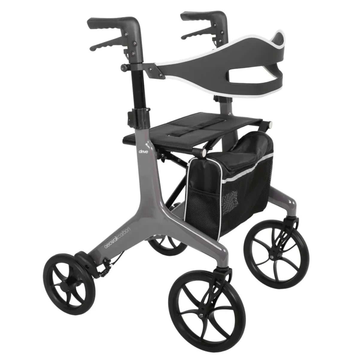 Rollator AeroWalk Carbon in kleur grijs