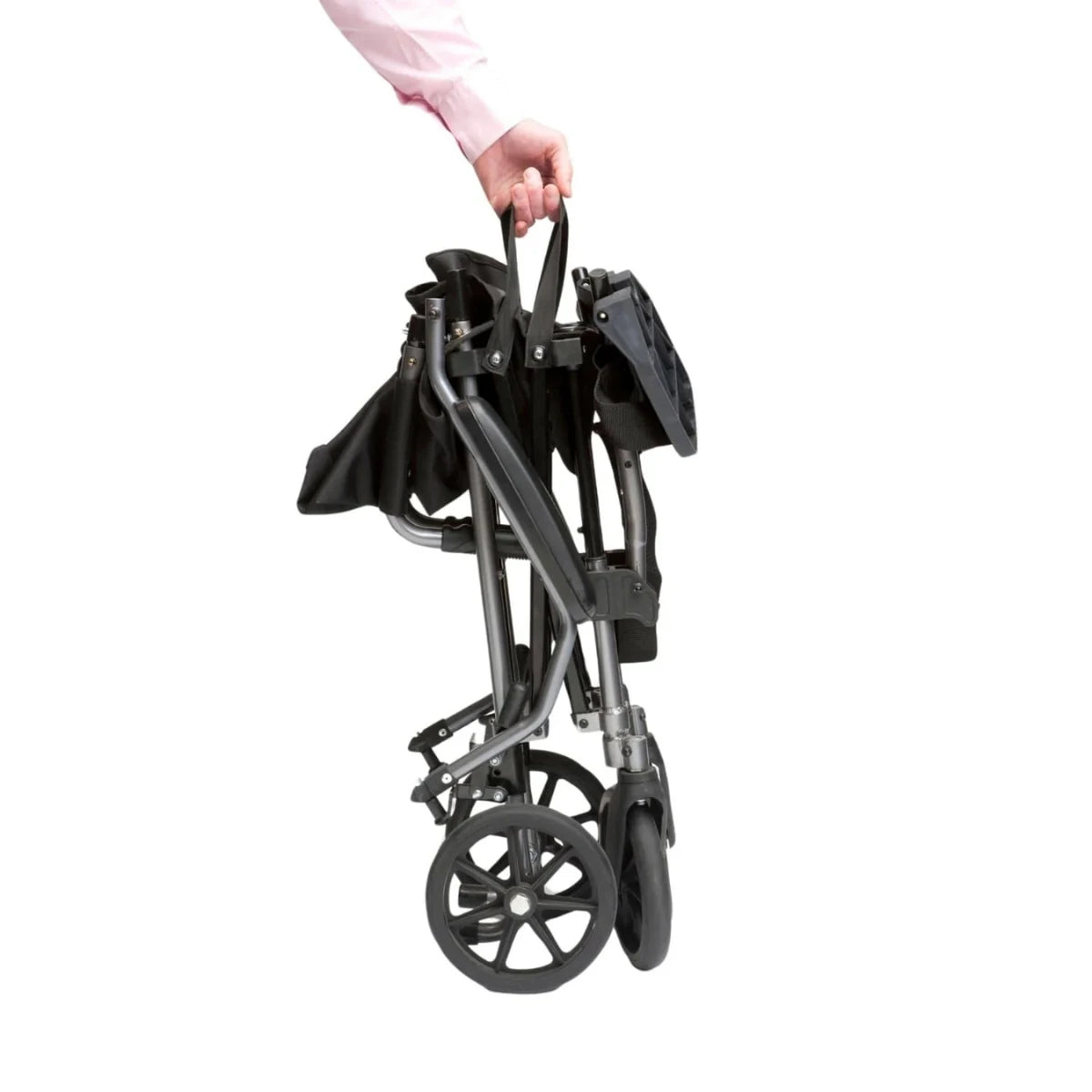 Transport rolstoel Travelite opgevouwen