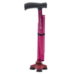 Drive Wandelstok Hurrycane, driepunt stokdop, kleur rood