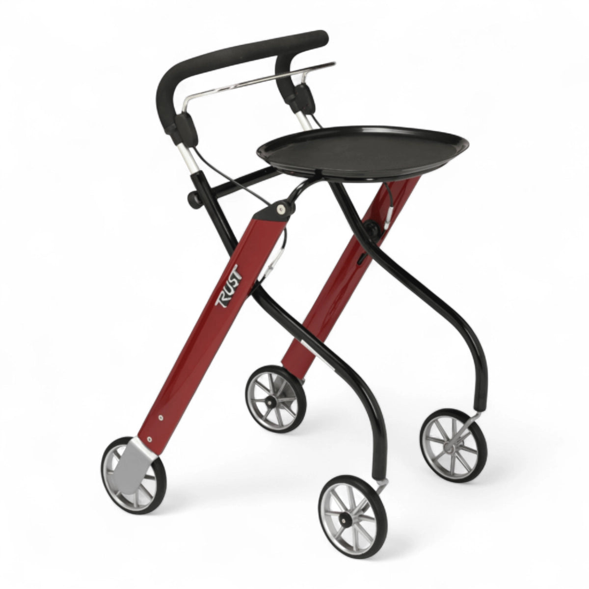 TrustCare Rollator Let’s Go Indoor – lichtgewicht rollator voor binnen, kleur rood